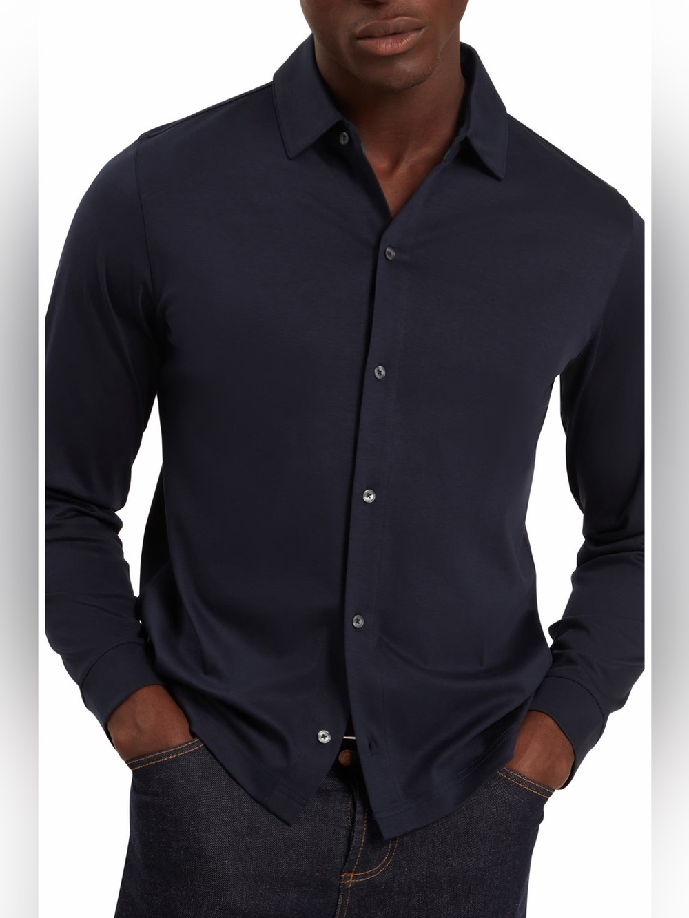Ted Baker Dark Blue Men's Long-Sleeve Button-Down Shirt - Picture 5 of 5